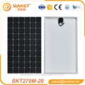 Usine directement vente panneau solaire de toit de rendement élevé Mono 270w